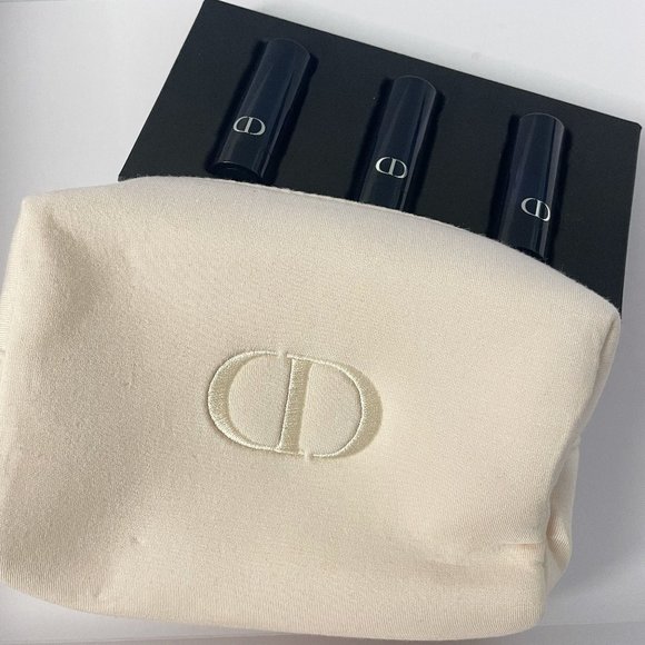 Dior Mini Lipstick Bundle with Makeup Bag - Picture 1 of 6